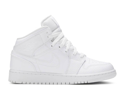 AIR JORDAN 1 MID GS 'TRIPLE WHITE'