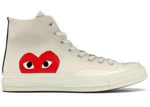 CONVERSE CHUCK TAYLOR ALL-STAR 70S HI COMME DES GARCONS PLAY "WHITE"