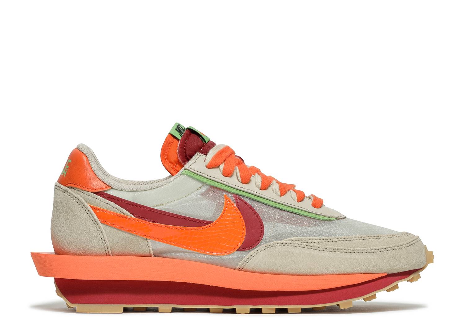 NIKE SACAI X CLOT X LDWAFFLE 'NET ORANGE BLAZE'