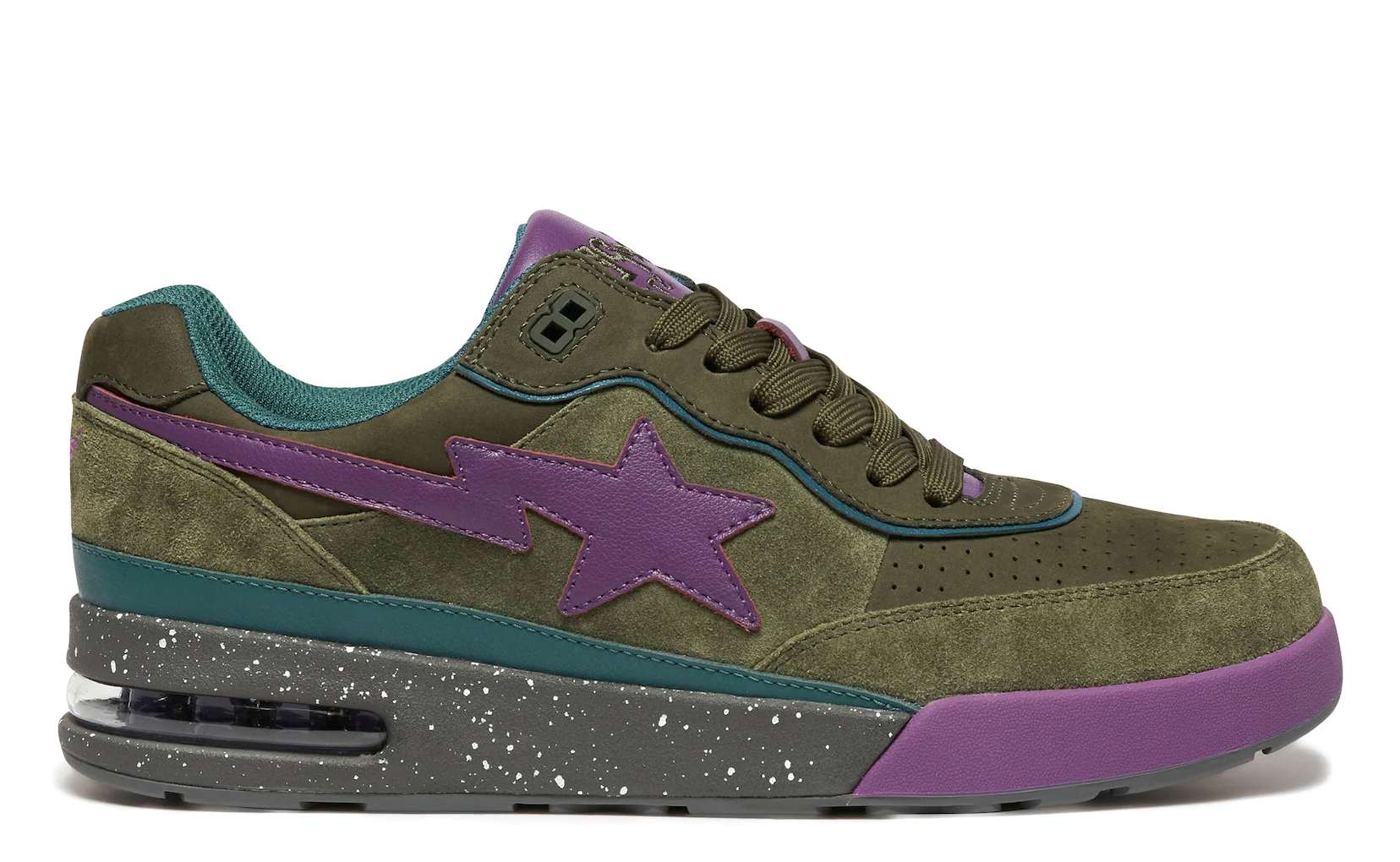 A BATHING APE ROAD STA "DARK GREEN SUEDE"